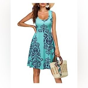 Scroll print dress